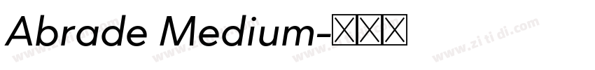 Abrade Medium字体转换